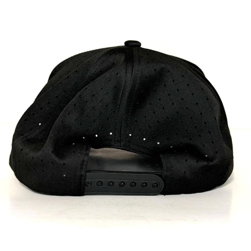 Waggle Moon Shot OG Snapback Hat Black Golf Astronaut Logo Adjustable Cap